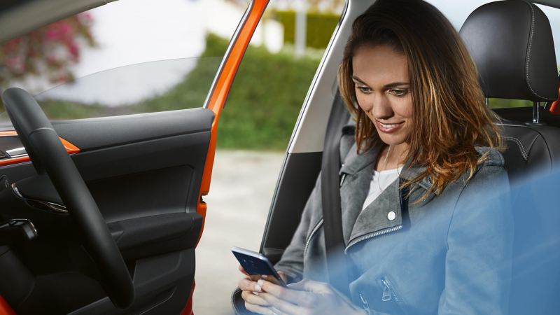 Woman using her phone