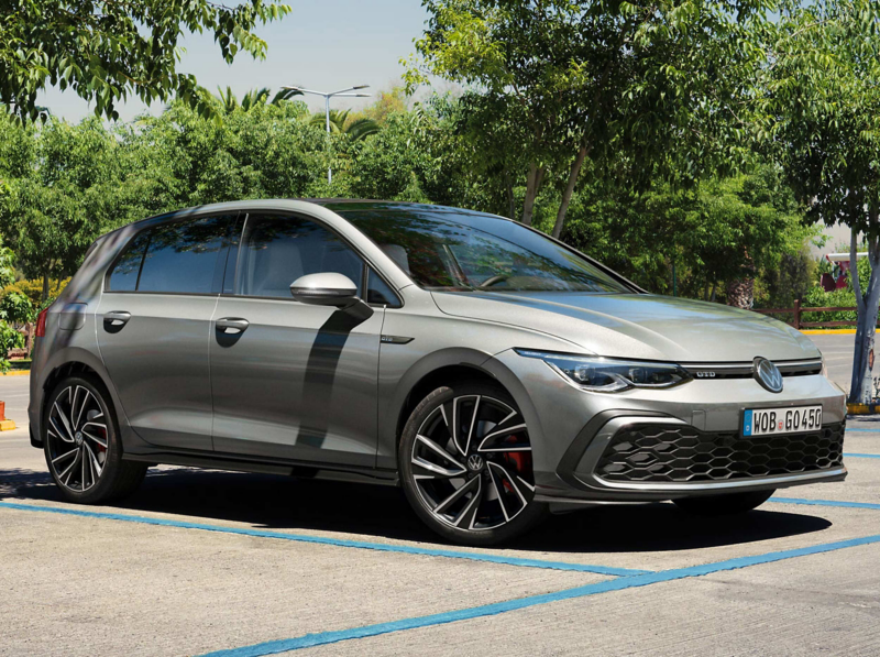 A parked Golf GTD