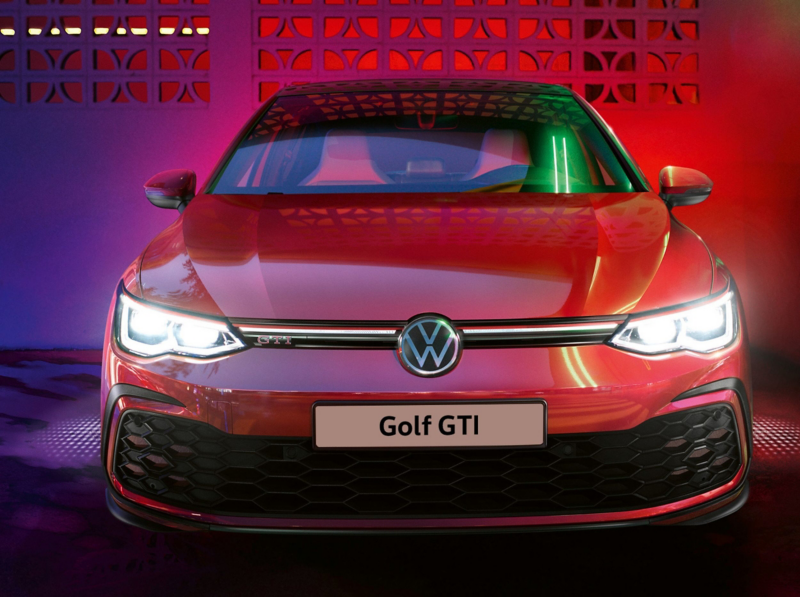 A front view of a Golf GTI