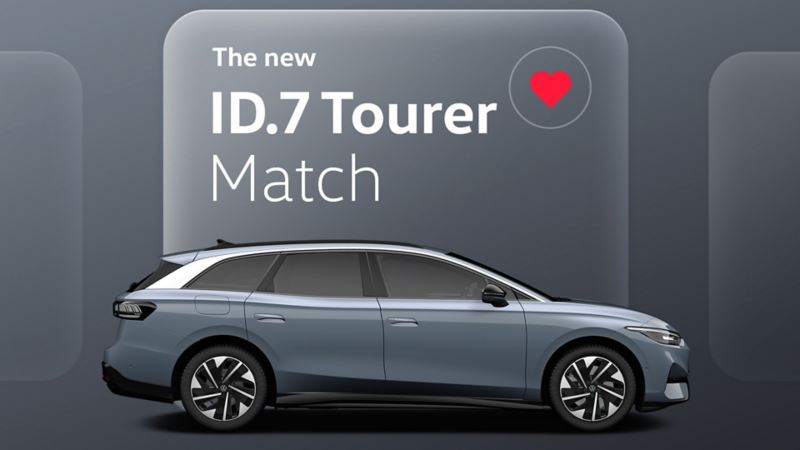 Image showing the ID.7 Tourer Match trim against a blue background.
