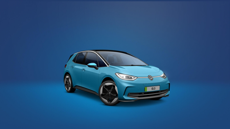 Image showing the ID.3 Match trim against a blue background.