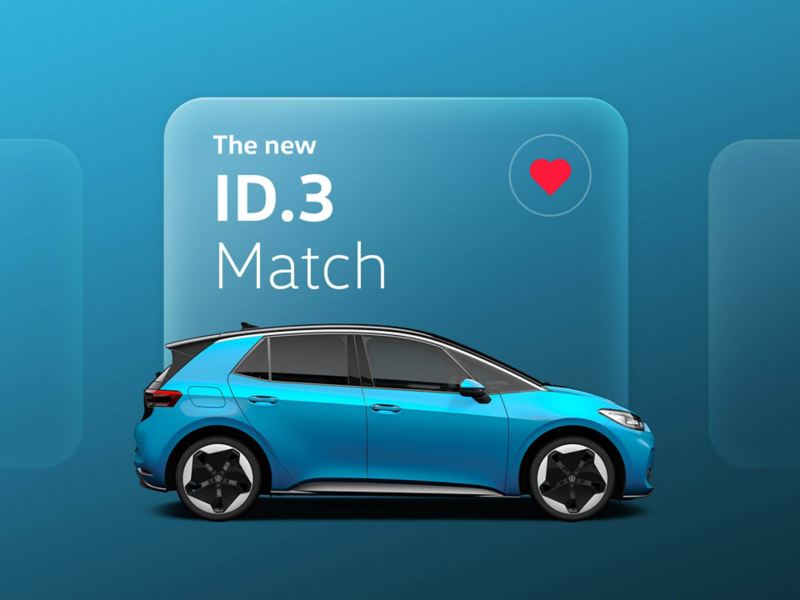 Image showing the ID.3 Match trim against an aqua blue background.