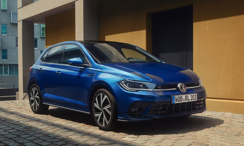 volkswagen polo parked on the street