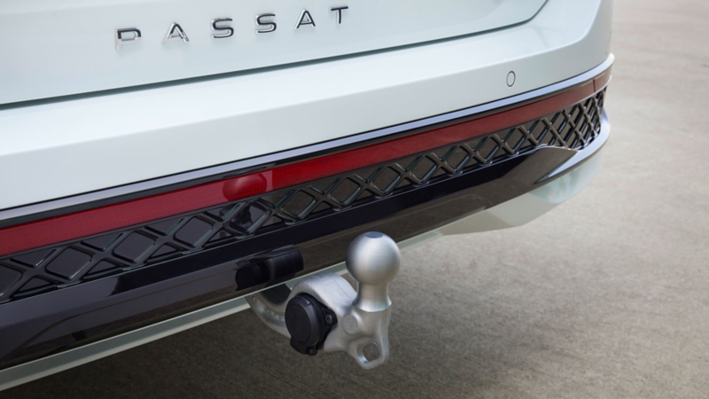 Close-up of the towing bracket.