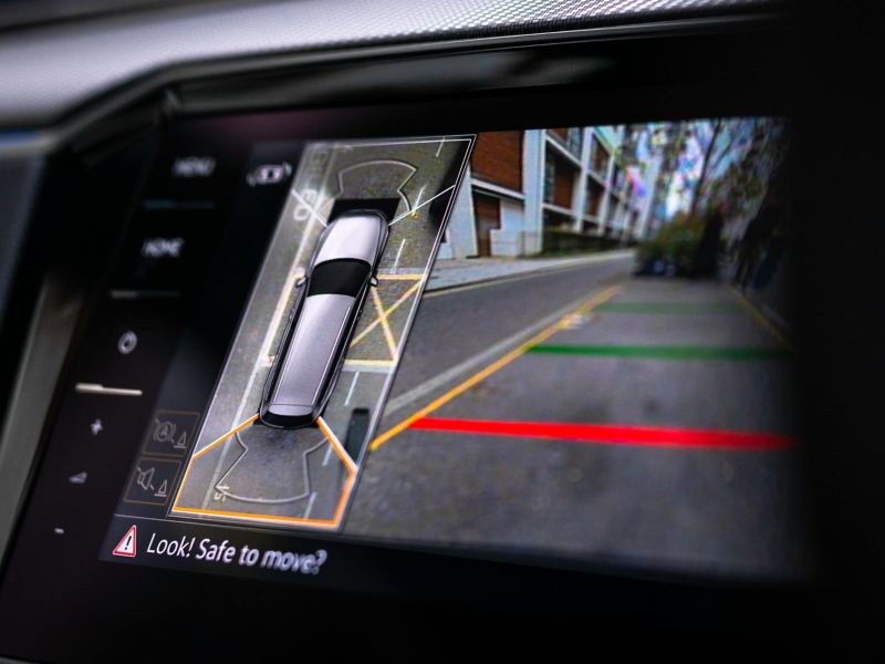 Park assist being displayed within the Passat Estate