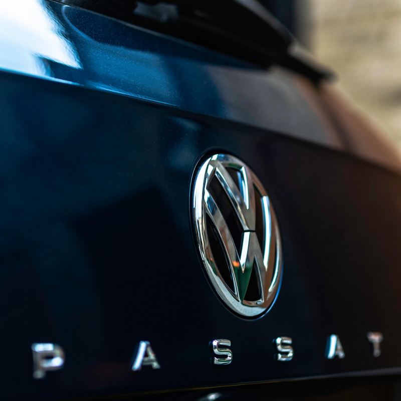 Volkswagen logo on the Passat Estate