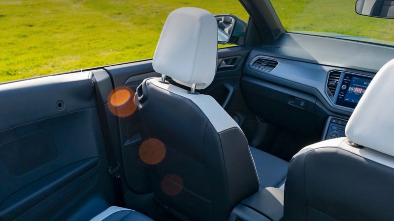 An interior shot of the T-Roc Cabriolet