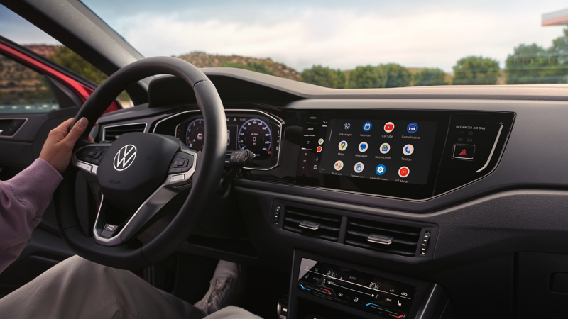 An interior shot of a Taigo dashboard