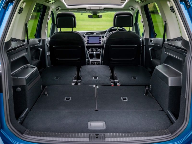 The spacious boot of a Volkswagen Touran