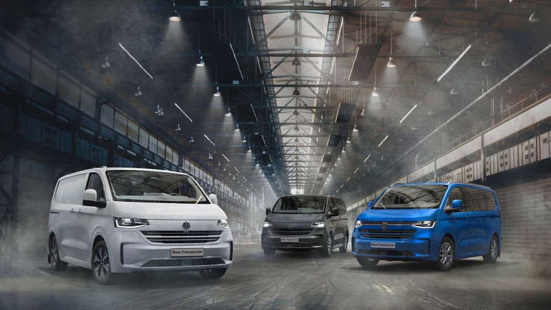 Photo of the new Transporter range.