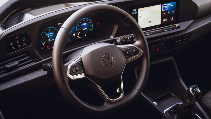 Interior photo of the Caddy California cockpit 