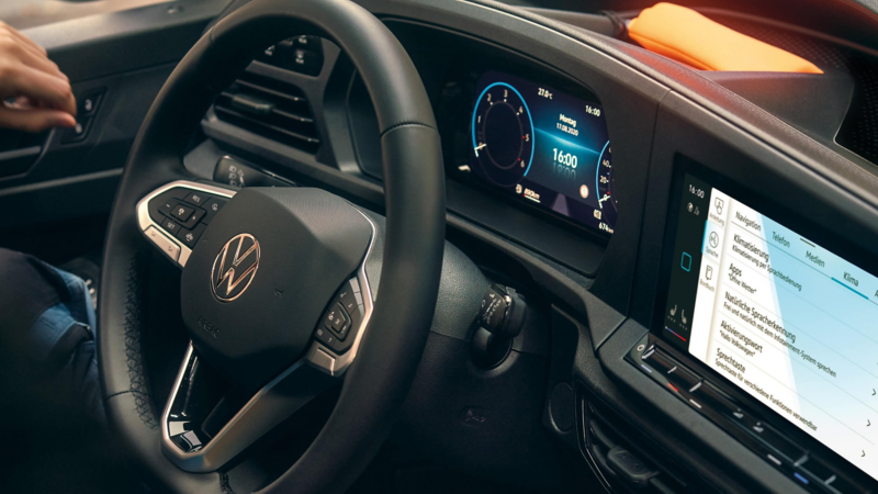 infontainment system in a Caddy Cargo