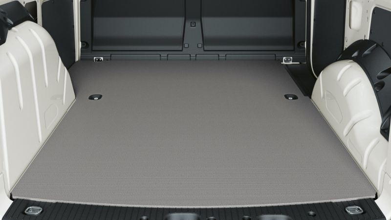 Intertior photo of the Caddy Cargo flooring