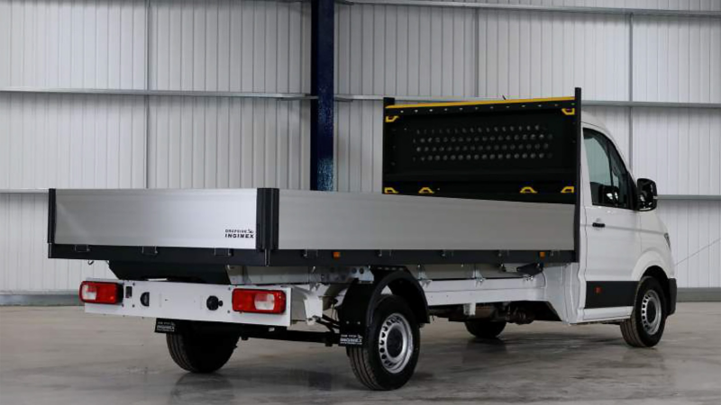 Photo showing the rear section of the Crafter Dropside. 