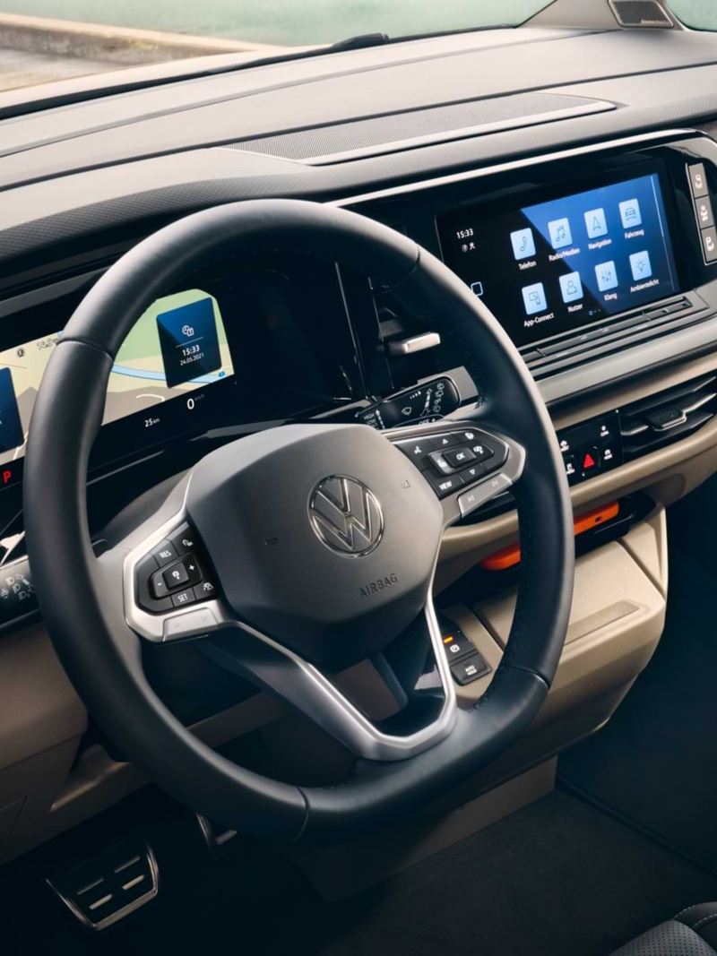 Interior dash of the new VW Multivan