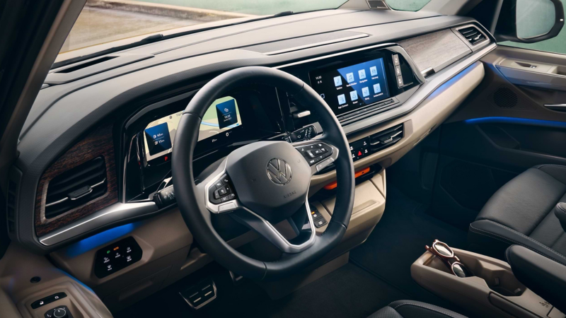 Interior dash of the new VW Multivan