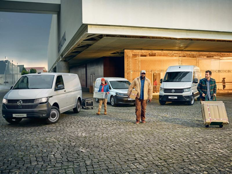 A range of VW vans 