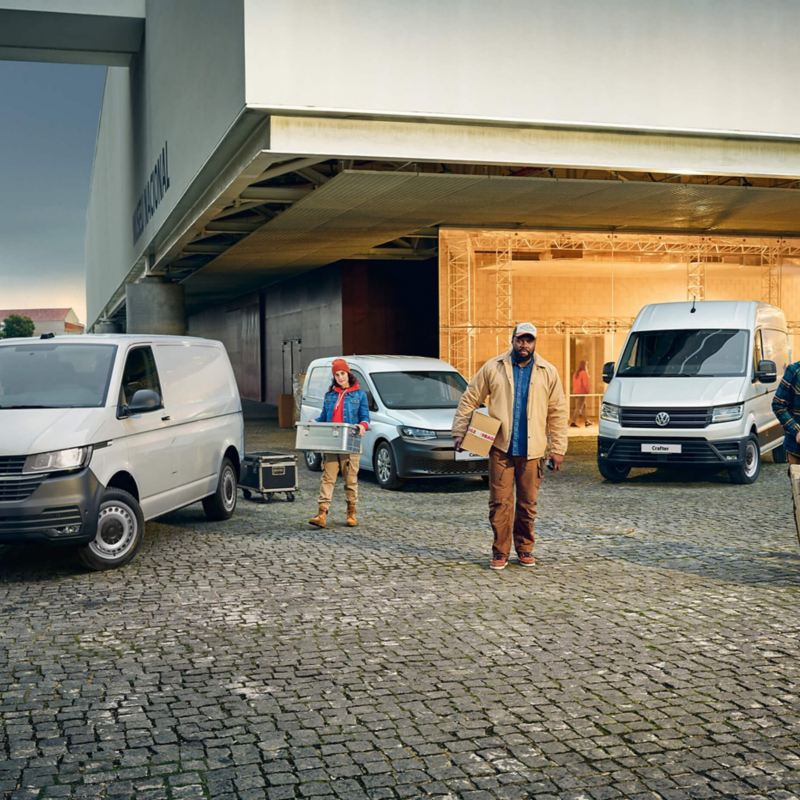 Three Volkswagen Commercial Vehicles 