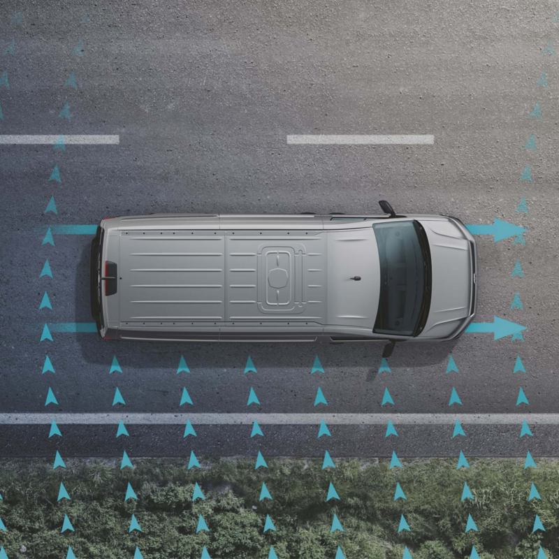 Crosswind Assist explanation graphic