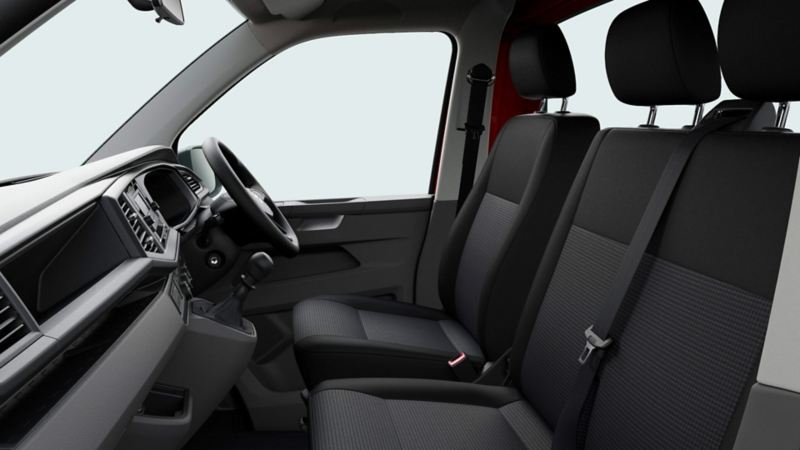 VW Transporter 6.1 Dropside interior cab view