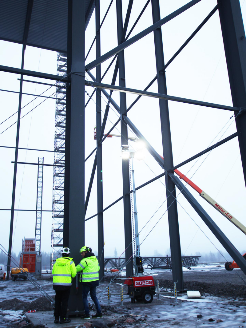 Bygget av batterifabriken Northvolt