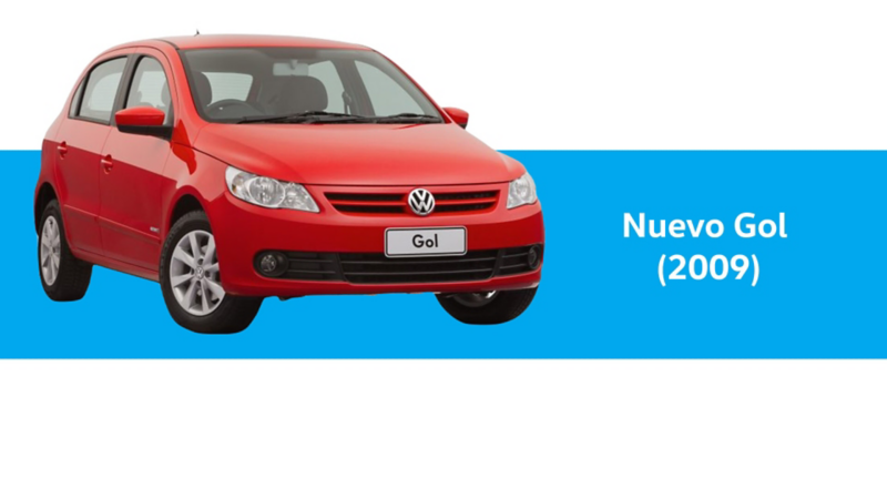 Nuevo Gol Volkswagen año 2009 en color rojo