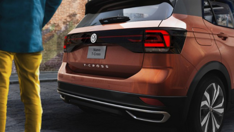 Parte trasera de Nuevo T-Cross 2020 Edición Limitada en color Bronce Namibia