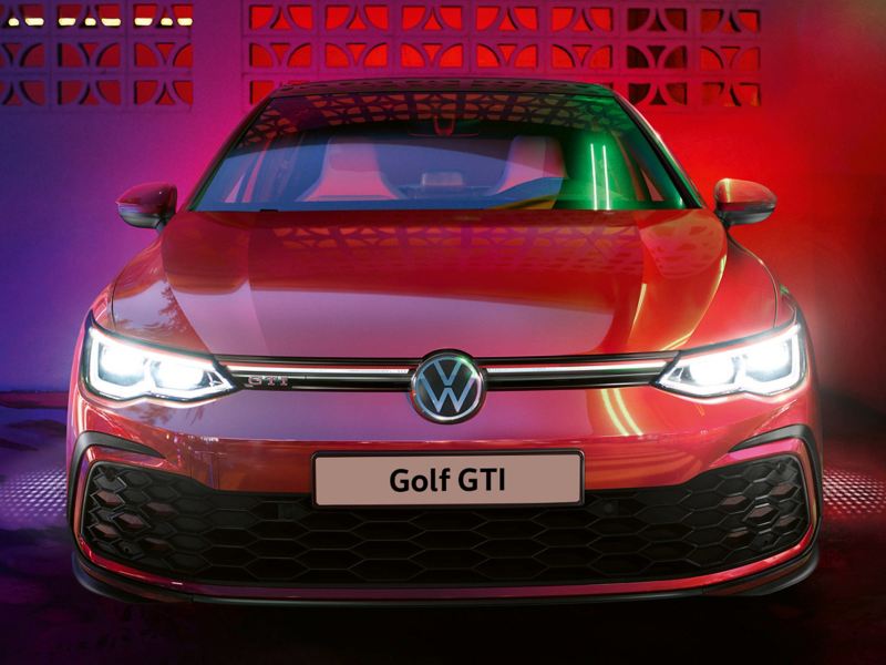 Front of the Volkswagen Golf GTI