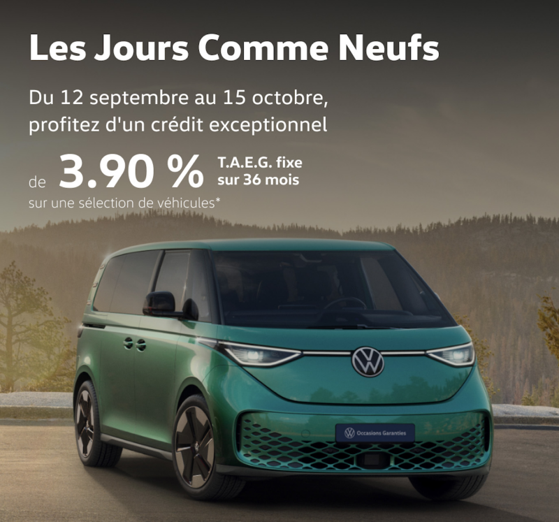VW ID. Buzz vert offre Les Jours comme neufs Septembre