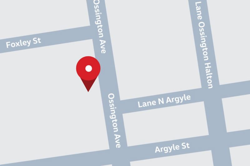 The map displays the location at 144 Ossington Ave, Toronto, ON.