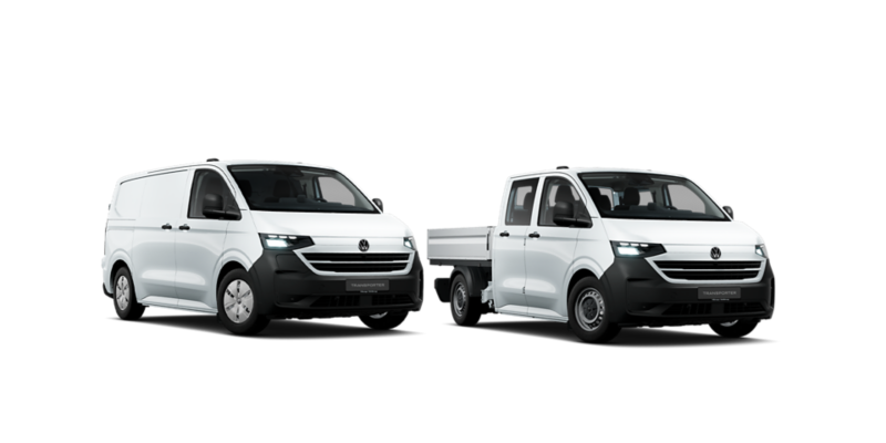 Billede af Transporter Kassevogn og Transporter Dobbeltkabine.