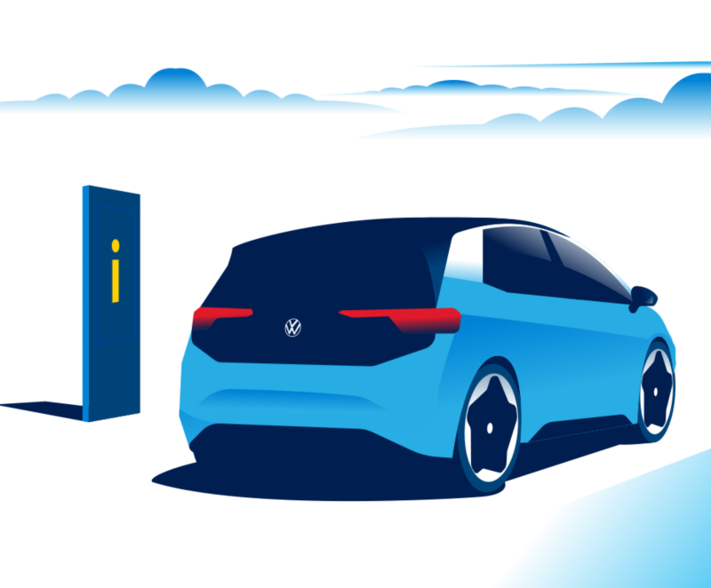 Illustration ID. 3 is charged at charging station