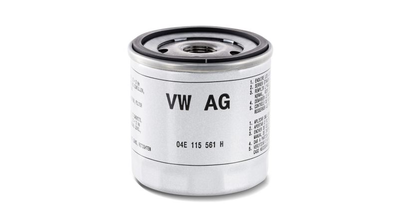 VW Genuine Oil Filter cleans the engine oil