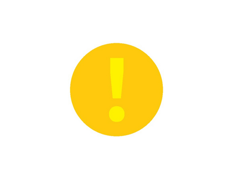 A yellow exclamation mark