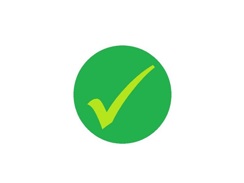 A green tick