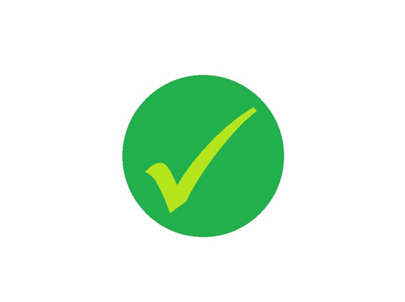 A green tick