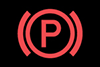 Parkeerrem ingeschakeld