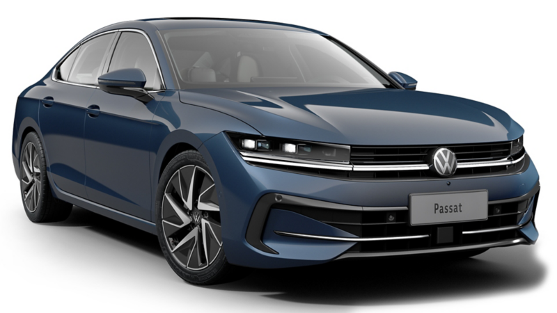 The Passat 3D render three-quarter view