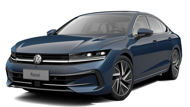 The Passat 3D render three-quarter view