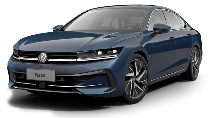 The Passat 3D render three-quarter view