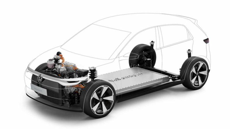 Render que visualiza el tipo de plataforma en la que fue creado Volkswagen ID. 2all.
