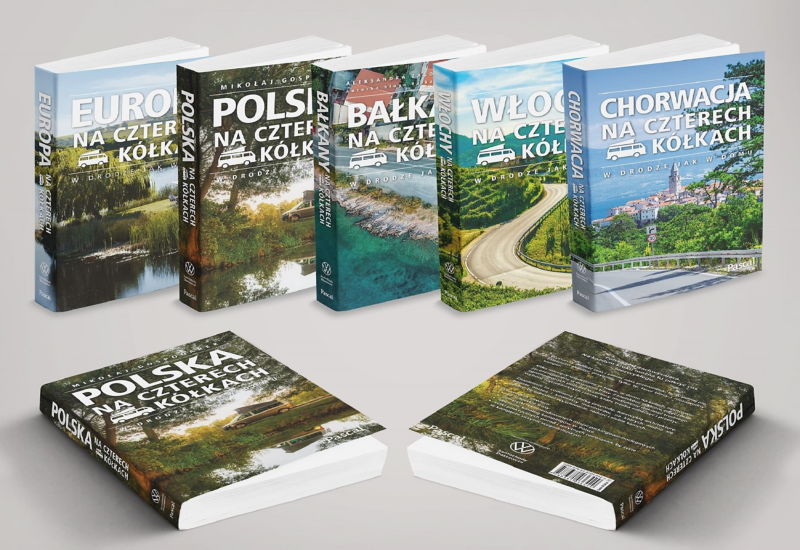 Przewodniki „… na czterech kółkach” marki Volkswagen Samochody Dostawcze i Wydawnictwa Pascal.