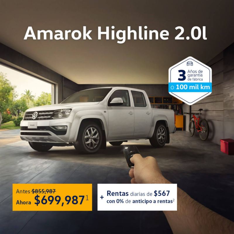 Promoción del mes: estrena un Ámarok Highline 2.0l por solo $699,987 mxn