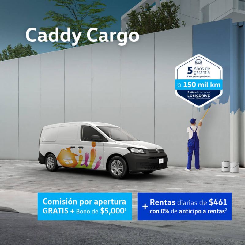 Estrena un Caddy Cargo con comisión por apertura GRATIS + Bono de $5,000