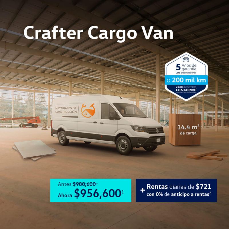 Estrena un Crafter Cargo Van desde $956,600