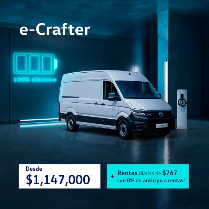 Camioneta eléctrica VW tipo Van de Carga e-Crafter desde $1,147,000