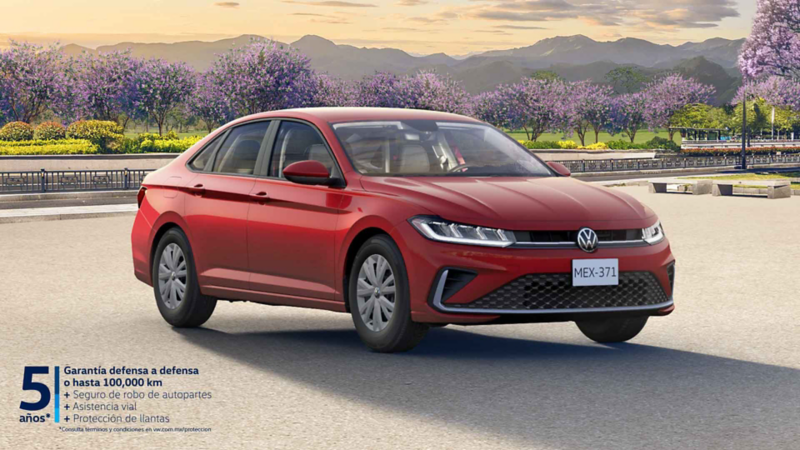Volkswagen Jetta. Auto sedán para 5 personas con promoción válida en mayo 2026. 