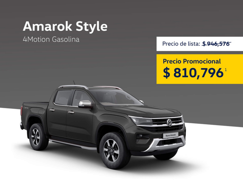 Promoción camioneta Amarok Style desde $ 810, 796 MXN