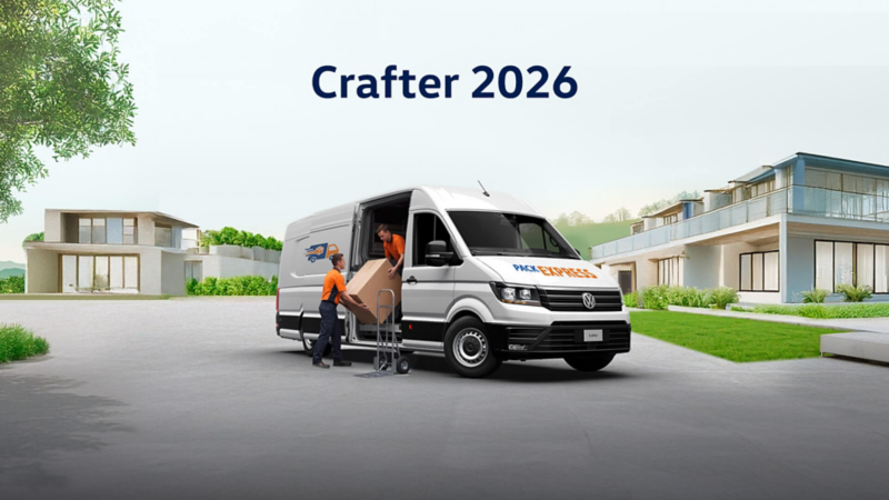 Promoción en camioneta de carga tipo Van Crafter Volkswagen