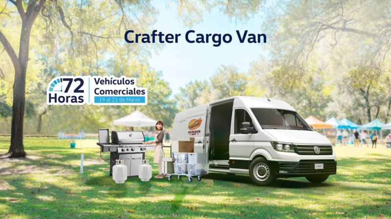 Promoción en camioneta de carga tipo Van Crafter Volkswagen
